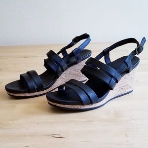 Teva Arrabelle Leather Wedge Sandals size 7.5